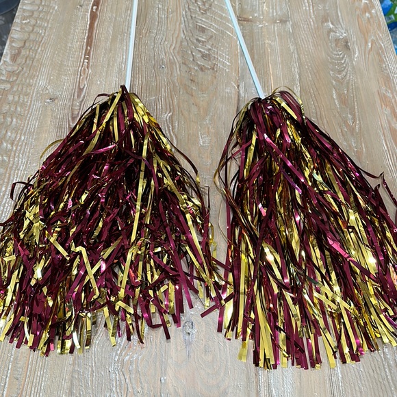 Other - Maroon & Gold Pom Poms Set of 2
